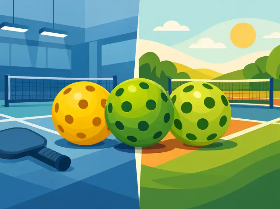 Pickleball Bälle Indoor Outdoor Unterschied