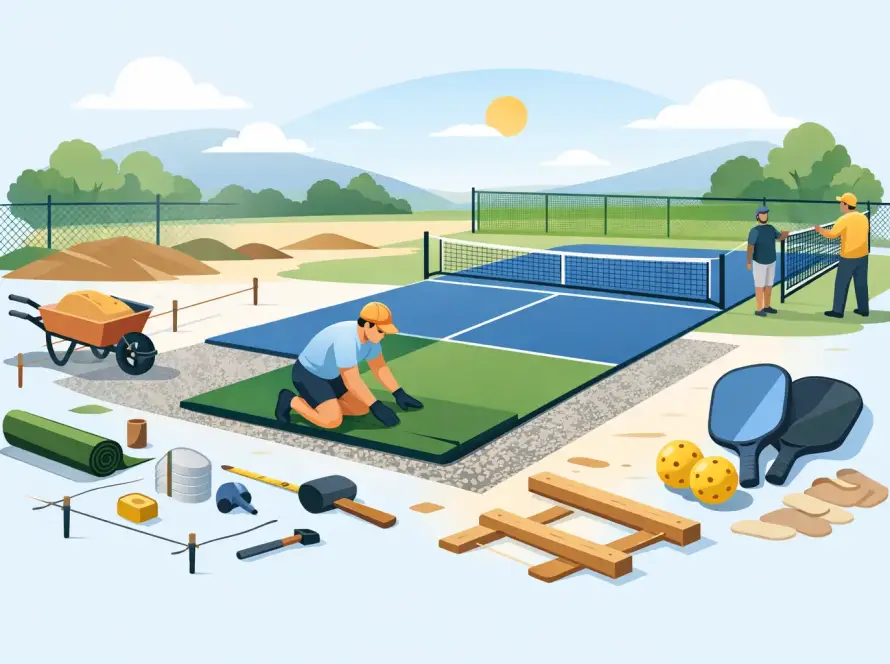 Pickleball Platz Aufbau Anleitung leicht erklärt