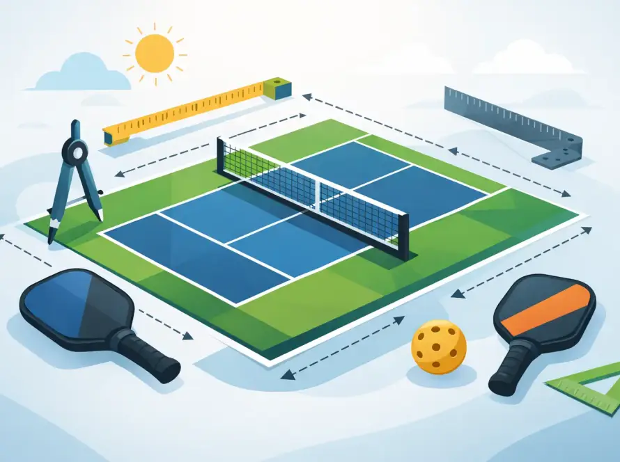 Pickleball Spielfeld Maße einfach erklärt