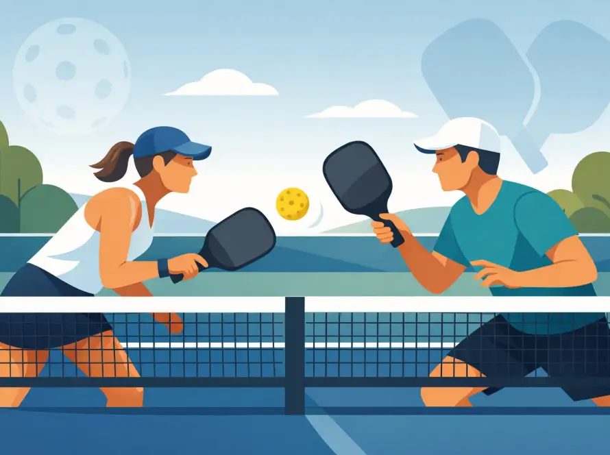 Pickleball Volley kontrolliert spielen lernen