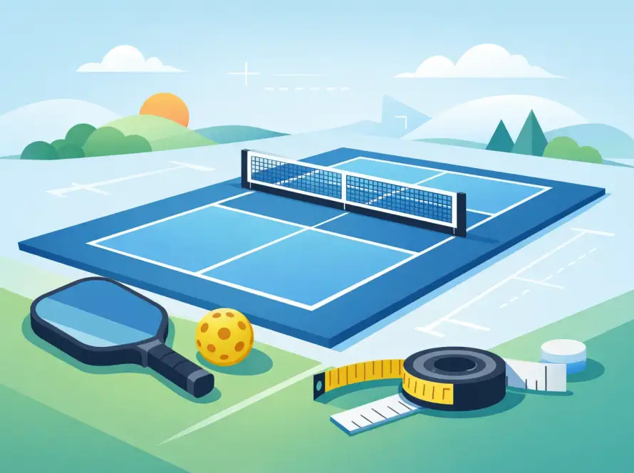 Wie groß ist ein Pickleball-Feld genau?