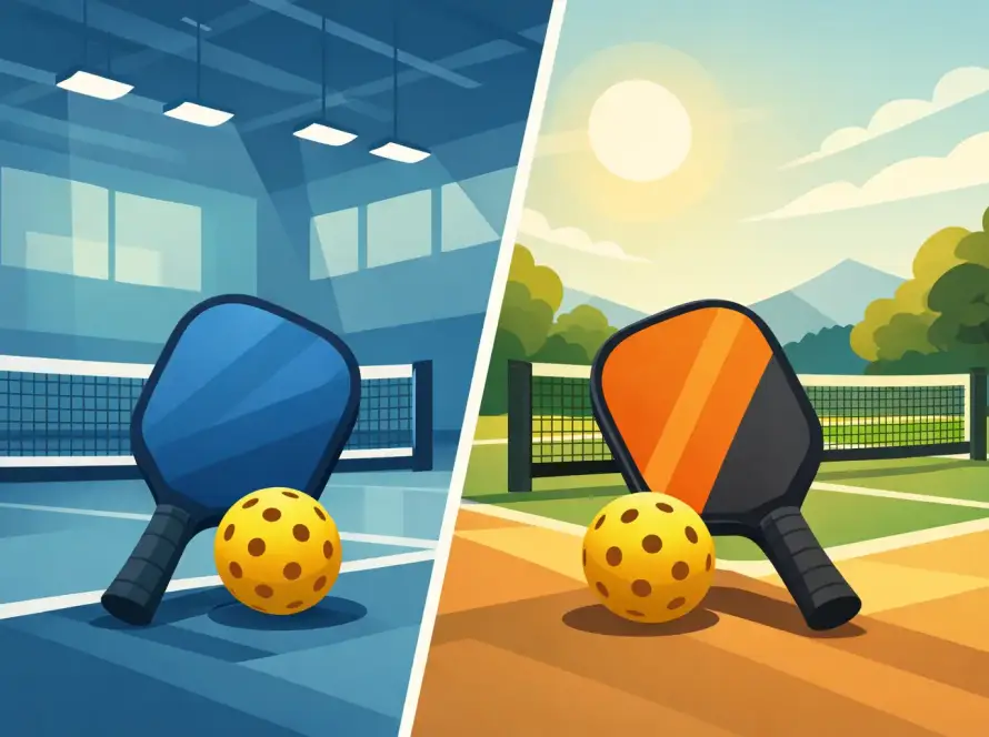 Indoor oder Outdoor Pickleball? Der Unterschied