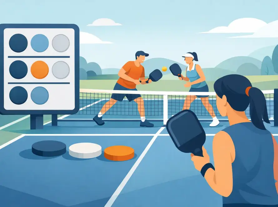 Pickleball Punkte zählen im Doppel erklärt
