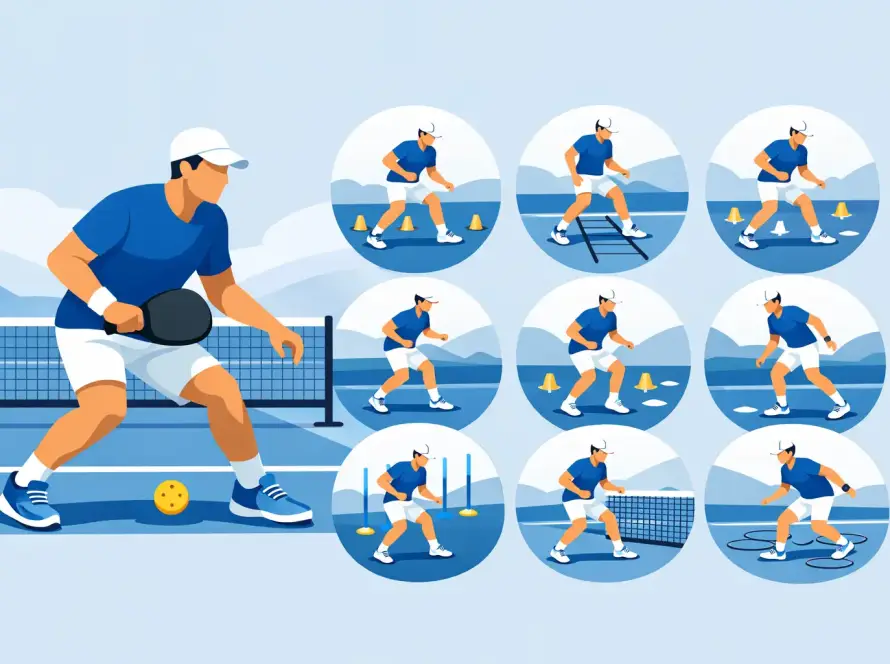 Pickleball-Fußarbeit besser trainieren mit 8 Übungen