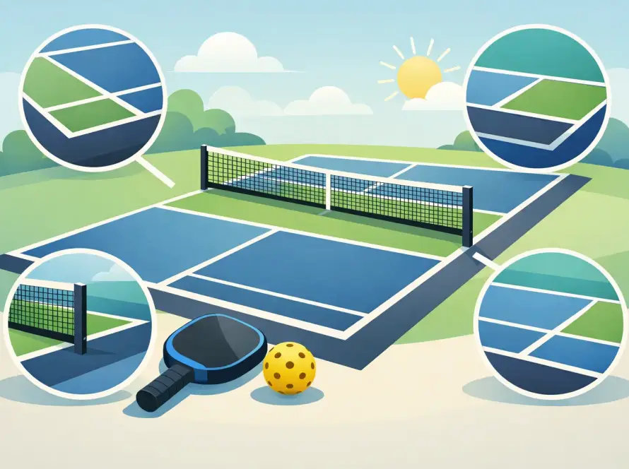 Pickleball Linien auf dem Court erklärt