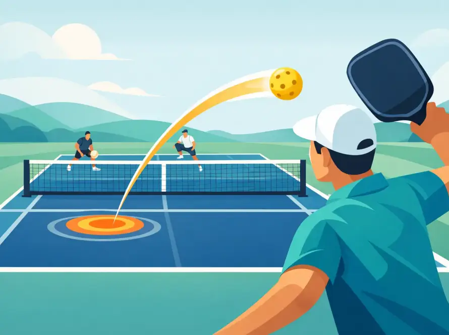 Pickleball-Schmetterball richtig platzieren