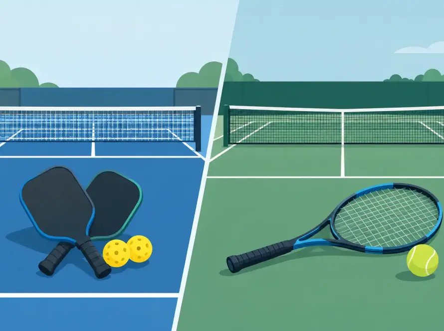 Pickleball Netz und Tennisnetz: der Unterschied