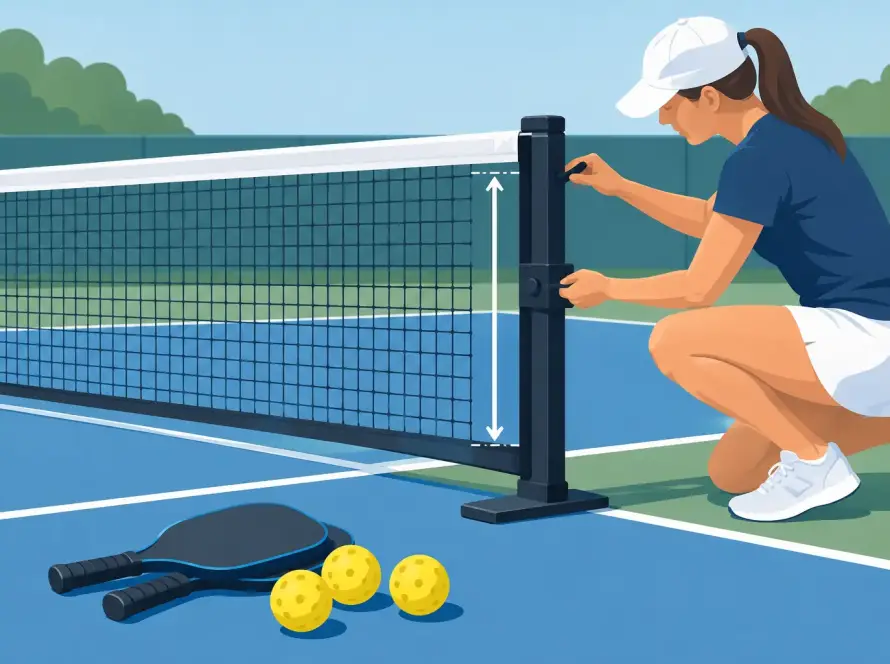 Pickleball Netz Höhe richtig einstellen